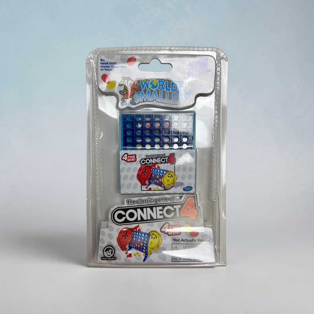 NEW Unused World's Smallest Connect 4 Micro Board Game Hasbro Super Impulse